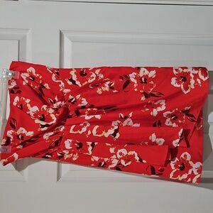 Strapless Floral Dress